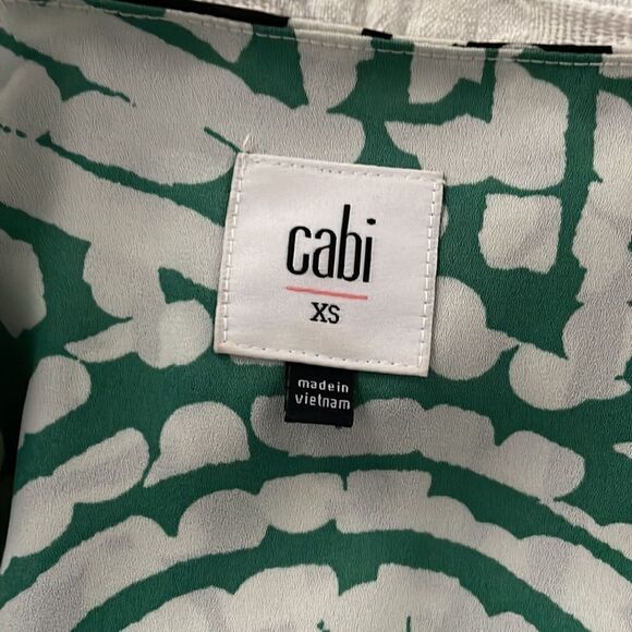 NWT CAbi #5732 Hobnob Two Tier Cami Green/Black XS - Picture 4 of 9